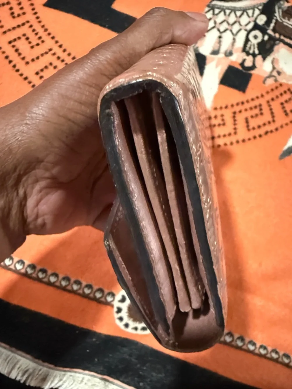 Gucci Embossed GG Continental Wallet in Dusty Rose Pink with Gold Accents - Picture 8 of 8